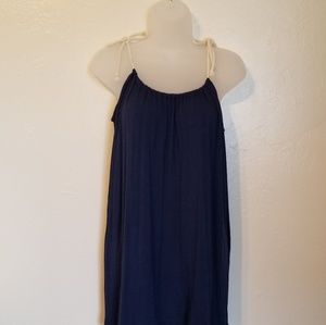 Stella Cruz Navy Blue Draped Tank